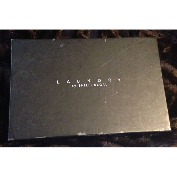 Laundry by Shelli Segal Leather Studded Mules 5" Block Heel Open Toe Moto Boho 9 - Picture 5 of 5